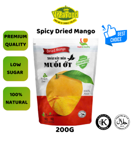 [200G]Xoài sấy dẻo muối ớt tự nhiên, nguyên miếng hàng đẹp tiêu chuẩn xuất khẩu